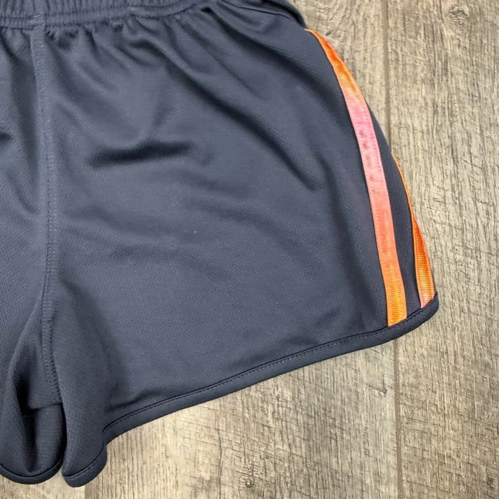 adidas Navy Running Shorts with Pink &‎ Orange Accents